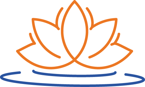 Icon of a lotus flower for stress reduction principle of My Nutrition Design's weight management and pregnancy nutrition programs