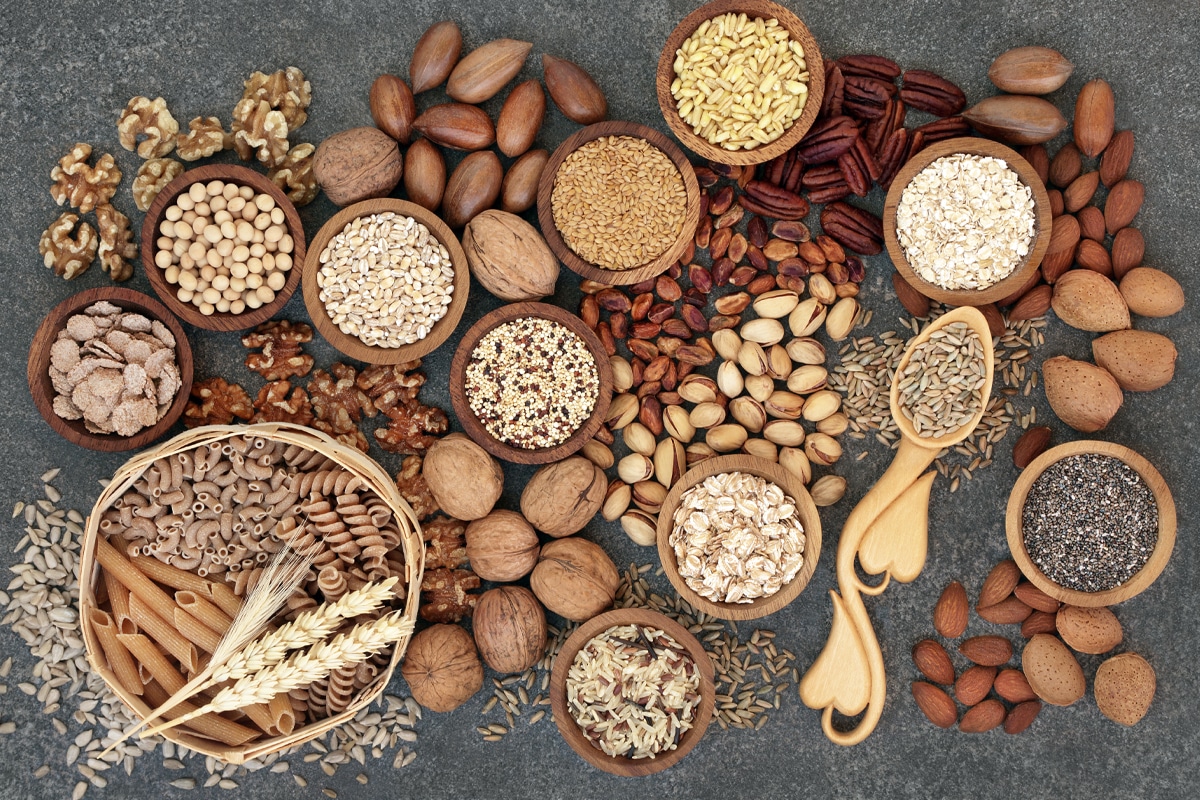 high fiber whole grain foods